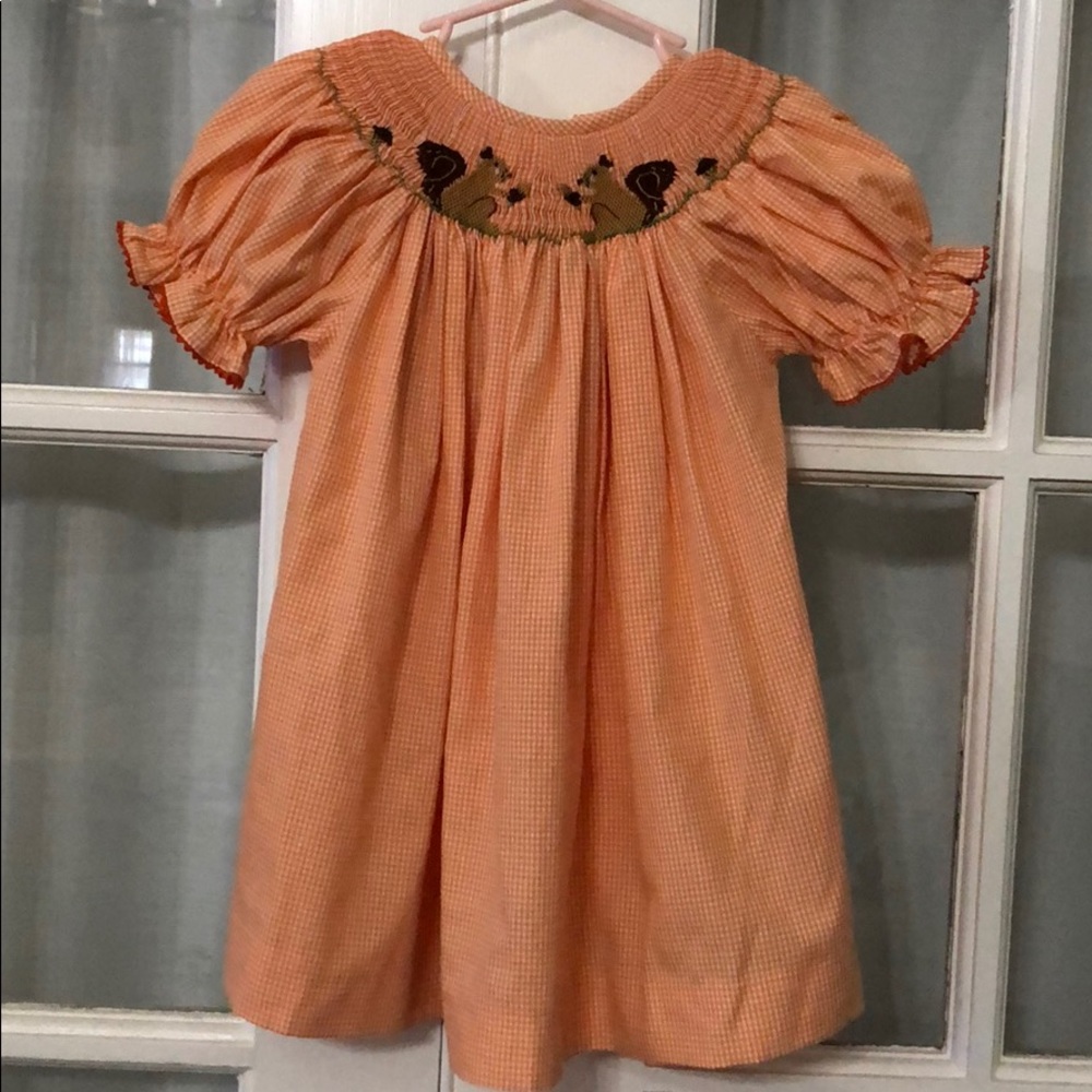 Smocked fall dress